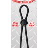 Mack Tuff Adjustable Silicone Cock Tie Cock Ring - Black