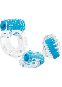 VibrOman Better Sex Kit (3 per pack) - Blue/Clear