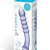 Glas Purple Rain Ribbed Dildo