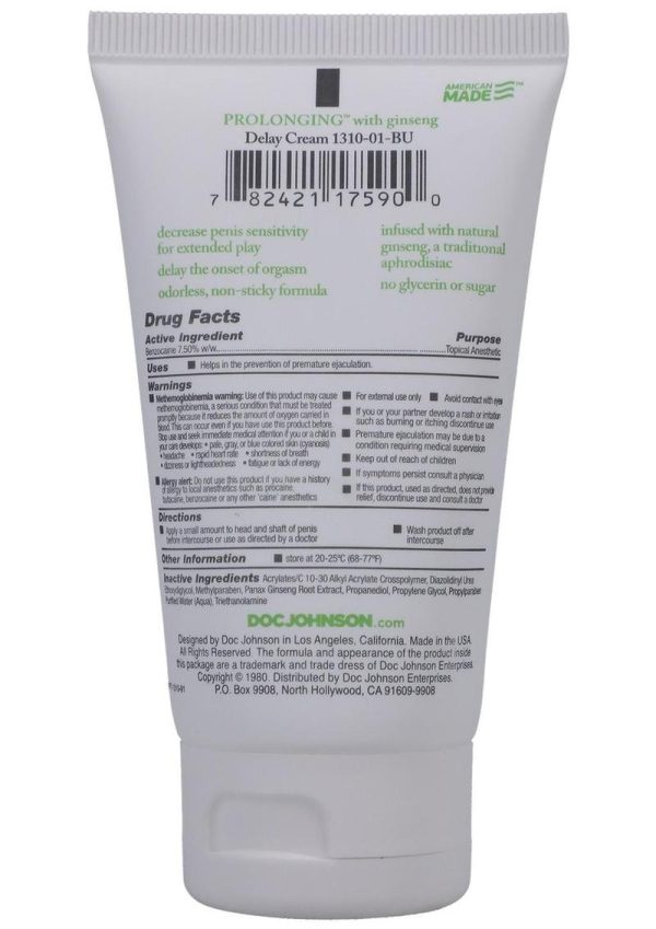 Prolonging Delay Cream For Men 2oz - Bulk