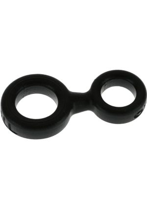 Oxballs 8-Ball Silicone Cock and Ball Ring - Black