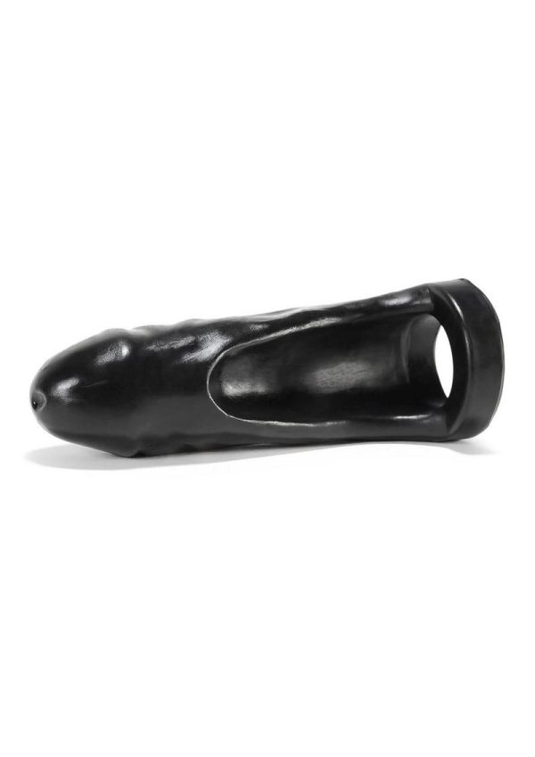 Oxballs Thug Penetrator Dildo and Cock Ring 7in - Black