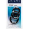 Dr. Joel Kaplan Silicone Support Rings Cock Ring (3 Piece Set) - Black