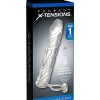 Fantasy X-Tensions Vibrating Super Sleeve Extension Waterproof 6.1in - Clear