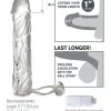 Fantasy X-Tensions Vibrating Super Sleeve Extension Waterproof 6.1in - Clear