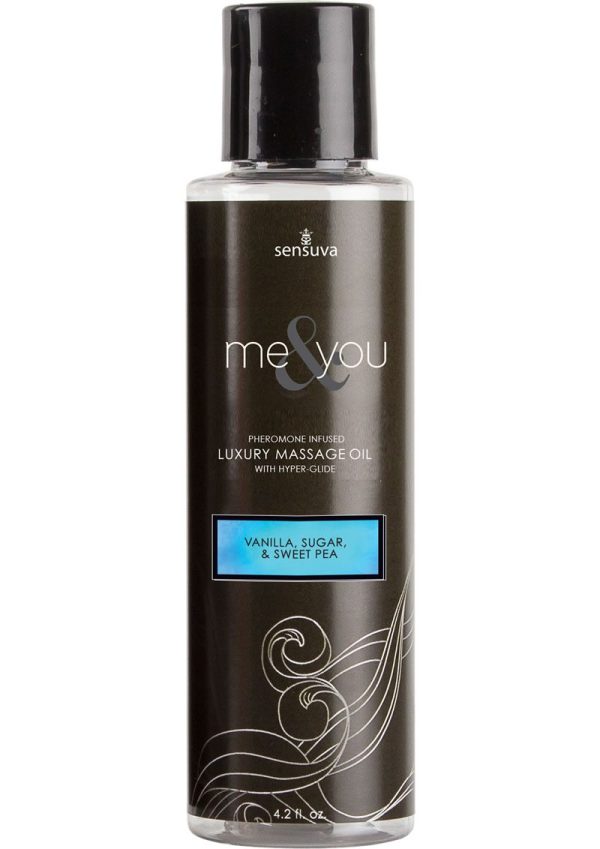 Me and You Pheromone Infused Luxury Massage Oil Vanilla Sugar Sweet Pea 4.2oz