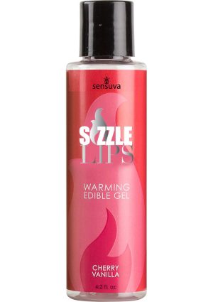 Sizzle Lips Warming Edible Gel Strawberry 4.2oz