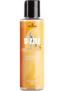 Sizzle Lips Warming Edible Gel Butter Rum 4.2oz