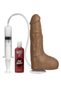 Bust It Squirting Dildo 8.5in - Chocolate