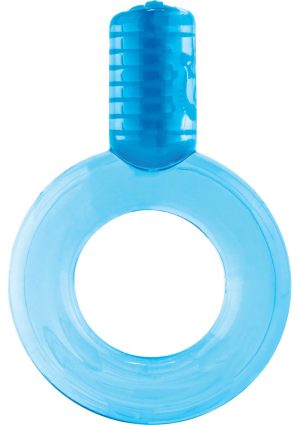 Go Vibe Ring Disposable Cock Ring - Blue