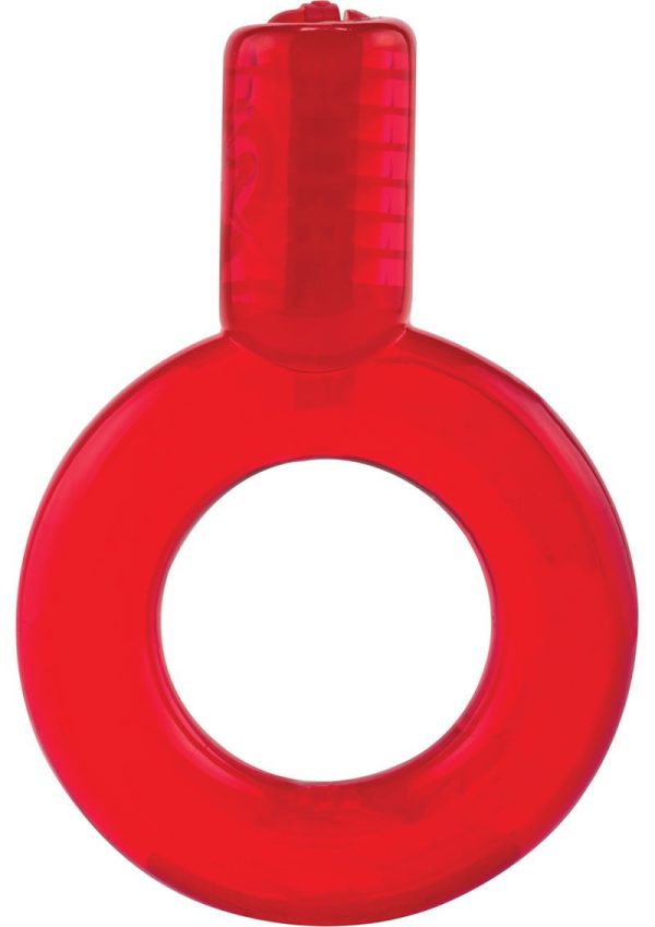 Go Vibe Ring Disposable Cock Ring - Red