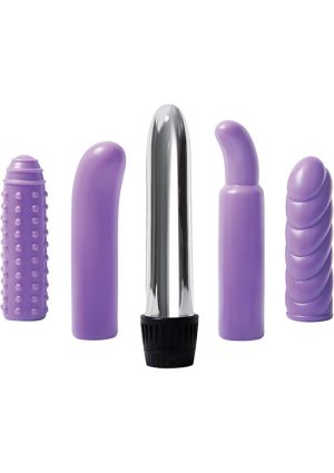 Multi Sleeve Vibrator (4 piece kit) - Purple