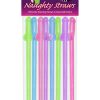 Glowing Naughty Straws - Assorted Colors (8 per pack)