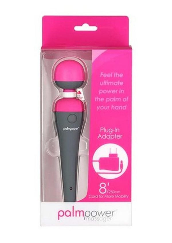 PalmPower Body Silicone Wand Massager - Gray/Pink