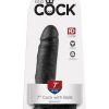 King Cock Dildo with Balls 7in - Black