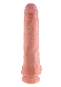 King Cock Dildo with Balls 11in - Vanilla