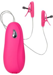 Nipple Play Vibrating Warming Nipple Teasers - Pink