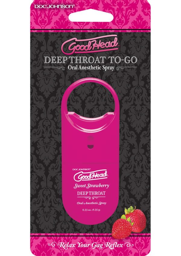 GoodHead Deep Throat To-Go Oral Anesthetic Spray Strawberry .33oz