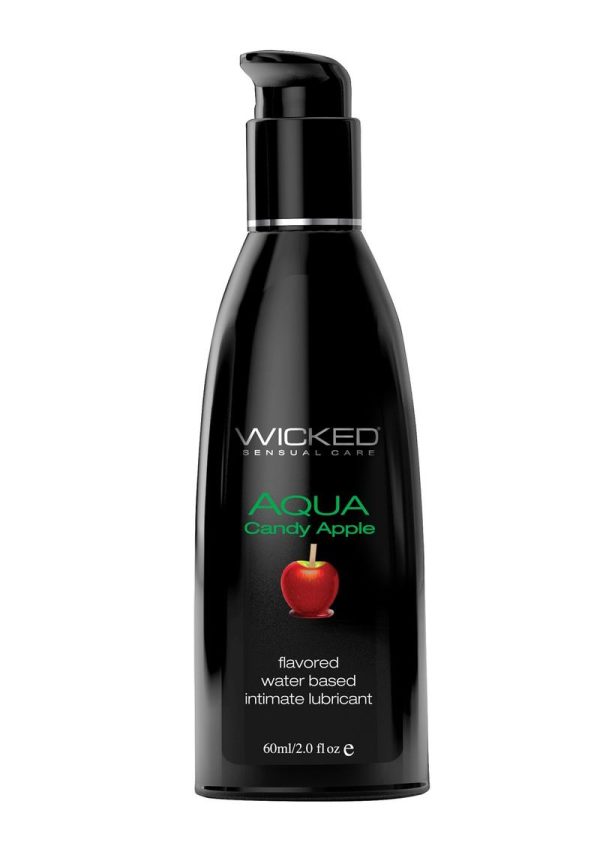 Wicked Aqua Water Based Flavored Lubricant Candy Apple 2oz