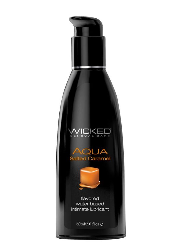 Wicked Aqua Water Based Flavored Lubricant Salted Caramel 2oz