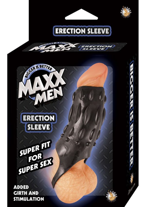 Maxx Men Erection Sleeve Cock Ring - Black