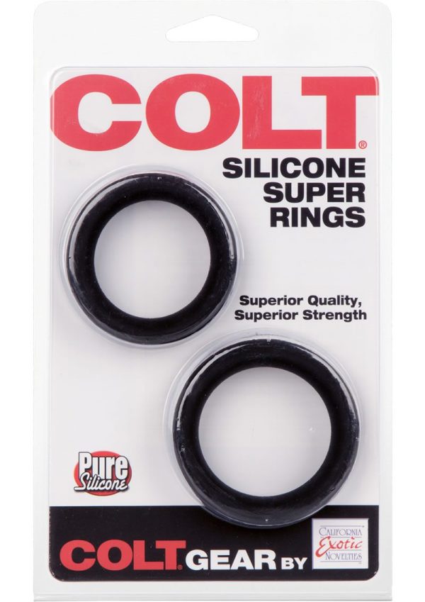 COLT Silicone Super Rings Cock Rings - Black