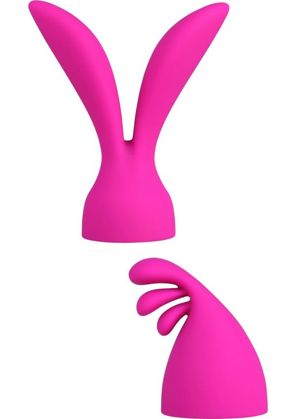 PalmPleasure Silicone Massager Head Attachment (2 Per Pack) - Pink