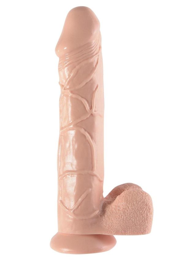 Basix Rubber Works Mega Dildo 12in - Vanilla