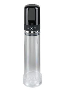 Pump Worx Rechargeable 3-Speed Auto-Vac Penis Pump - Clear/Black