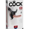 King Cock Strap on Harness with Dildo 7in - Vanilla