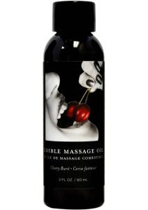 Earthly Body Hemp Seed Edible Massage Oil Cherry Burst 2oz