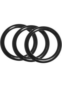 Performance VS1 Pure Premium Silicone Cock Rings (3 Pack) - Medium - Black