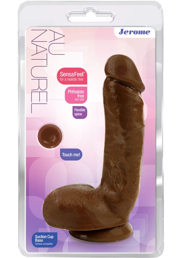 Au Naturel Jerome Dildo 8.75in - Chocolate