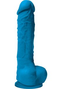 Colours Pleasures Silicone Dildo 5in - Blue