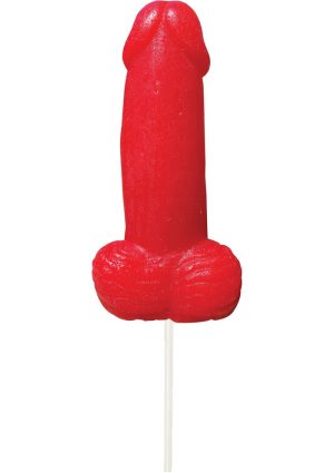 Eat Me Jumbo Gummy Cock Pop - Strawberry Red