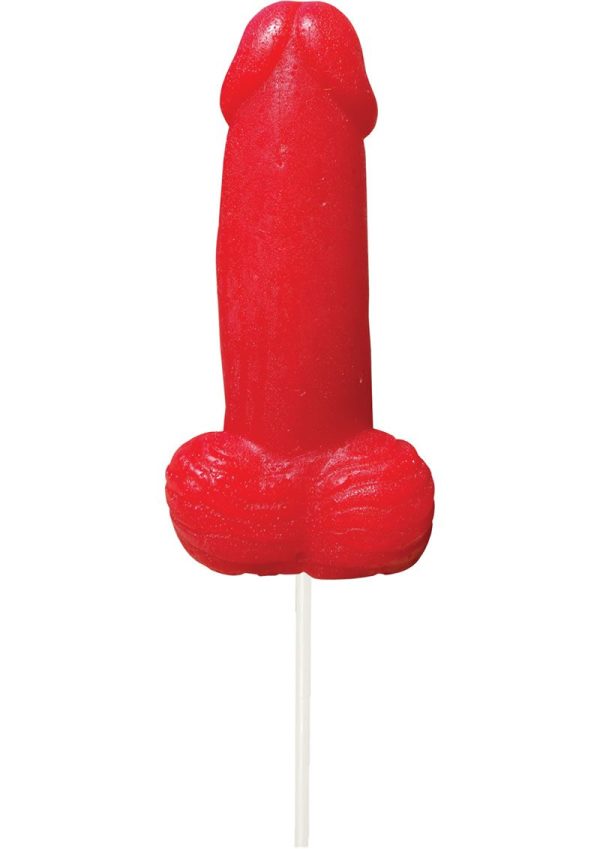 Eat Me Jumbo Gummy Cock Pop - Strawberry Red