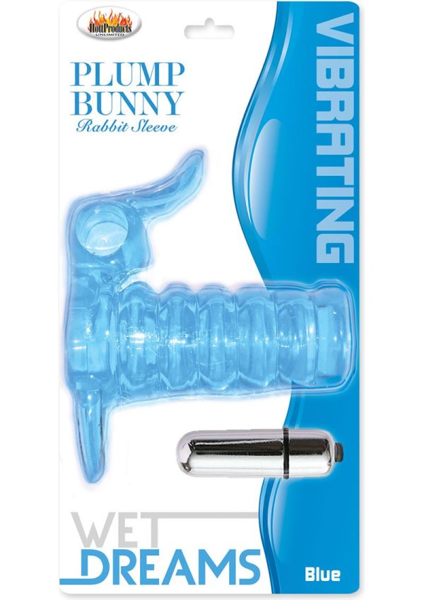 Wet Dreams Vibrating Plump Bunny Rabbit Sleeve - Blue