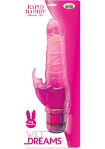 Wet Dreams Rapid Rabbit Pleasure Vibe Water Resistant Vibrator - Pink Passion