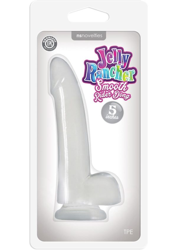 Jelly Rancher Smooth Rider Dildo 5in - Clear