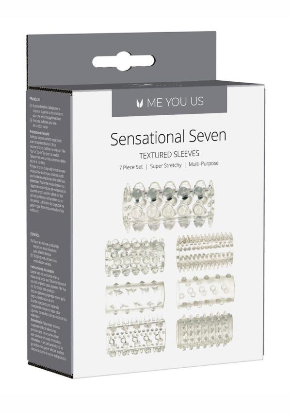 ME YOU US Sensational Seven Textured Sleeves Kit - Clear