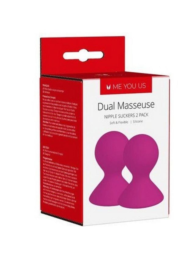 ME YOU US Dual Masseuse Silicone Nipple Suckers - Purple