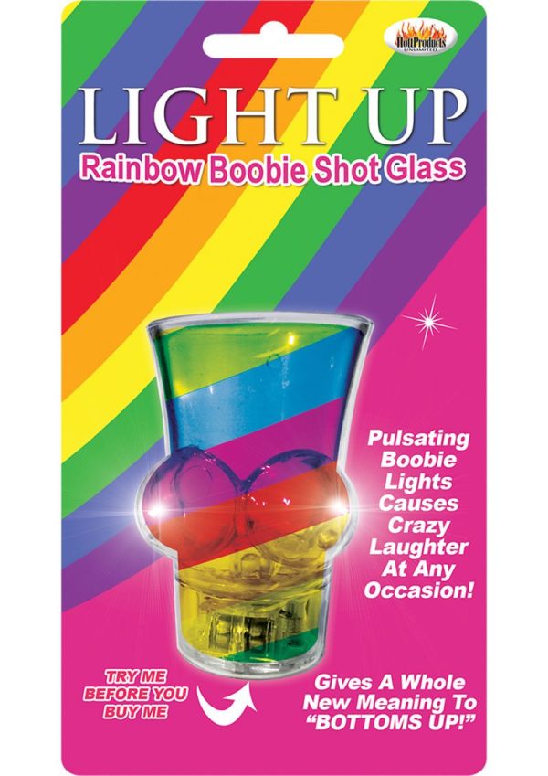 Light Up Rainbow Boobie Shot Glass Multicolor