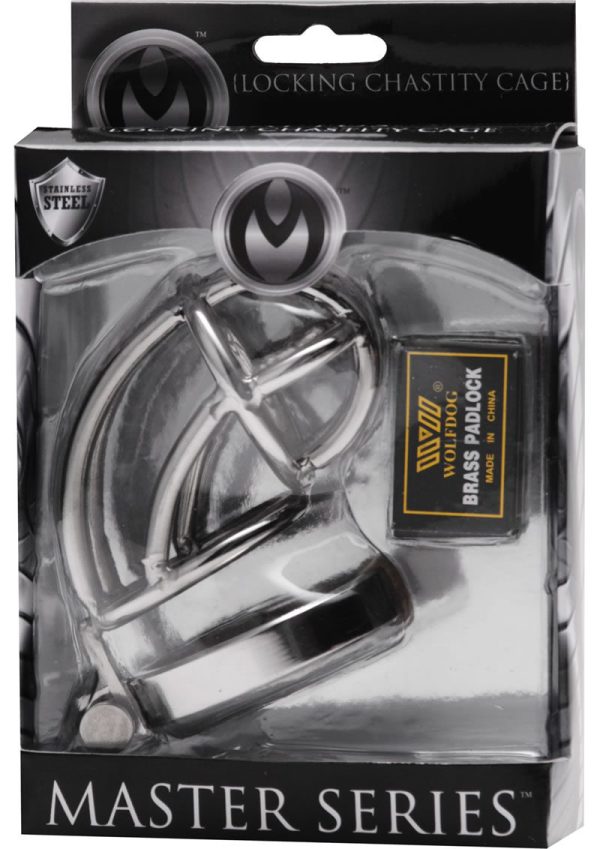 Master Series Captus Locking Chastity Cage - Silver