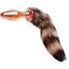 Tailz Fox Tail Glass Anal Plug - Orange