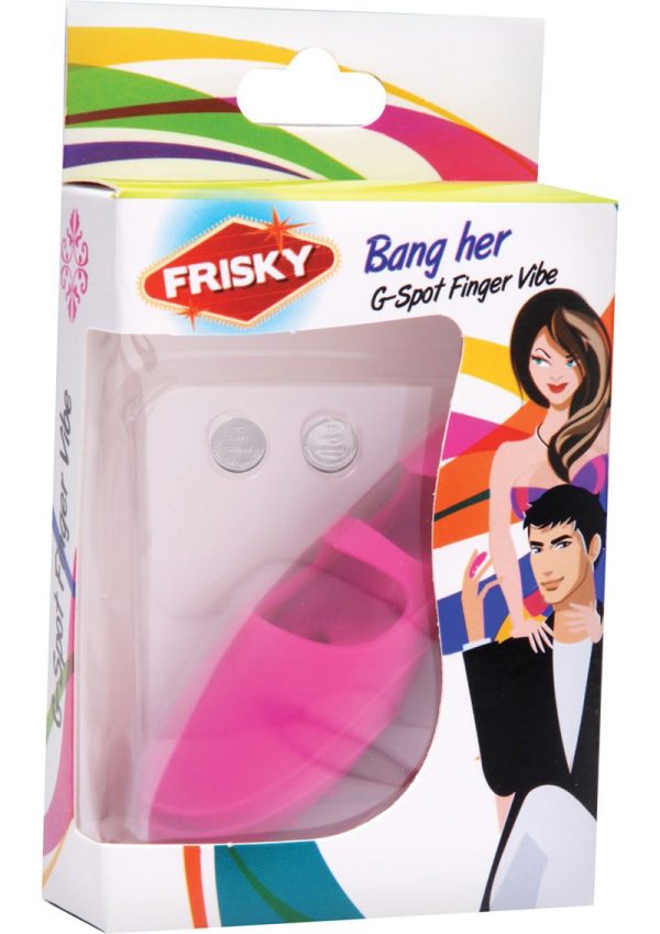 Frisky Bang Her Silicone G-Spot Finger Vibrator - Pink