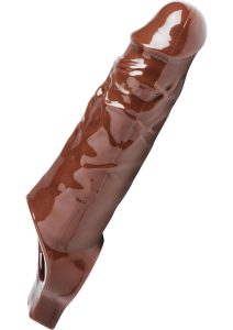 Size Matters Really Ample Penis Enhancer Sheath- Chocolate