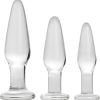 Prisms Dosha 3 Piece Glass Plug Kit - Clear
