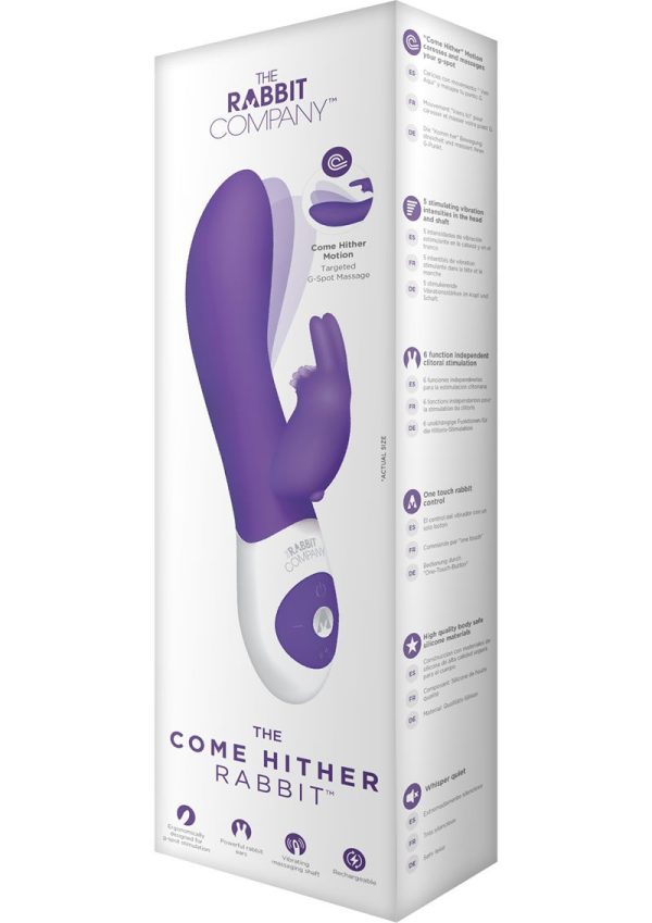 The Rabbit Company The Come Hither Rabbit Rechargeable Silicone G-Spot Vibrator - Purple