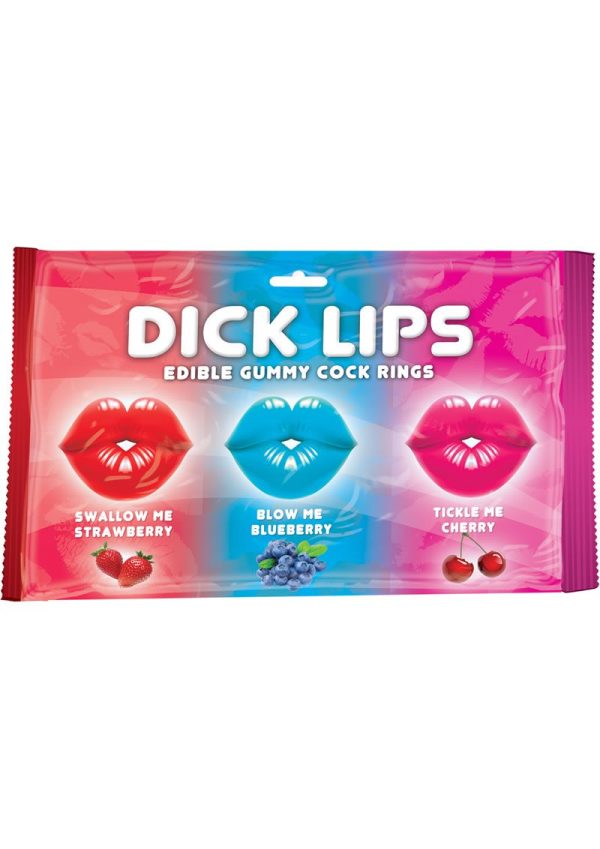 Dick Lips Edible Gummy Cock Rings 3 Pack