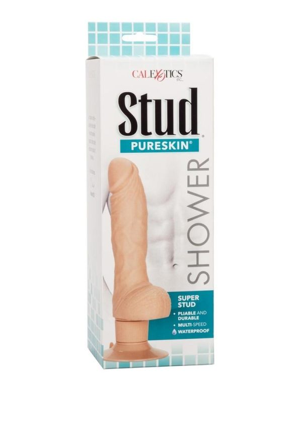 Shower Stud Super Stud Vibrating Dildo - Vanilla